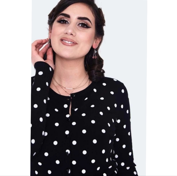 NWT Voodoo Vixen Polka Dot Cardigan Size UK XXL - Picture 4 of 11
